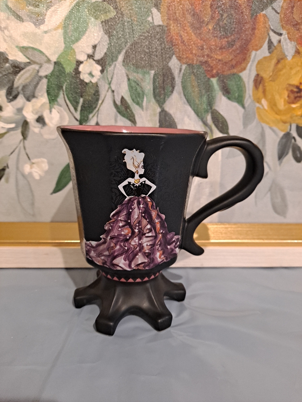 Disney Villians Designer Collection Ursula Matte Black Pedestal Mug Purple Gown